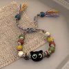 Lucky Cat Charm Bracelet – Handcrafted Boho Protection Jewelry
