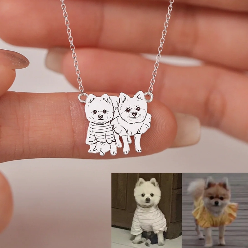 Handcrafted Custom Necklace – Create a Personalized Pendant with Your Photo, Pet, Name, Fingerprint, or Special Message
