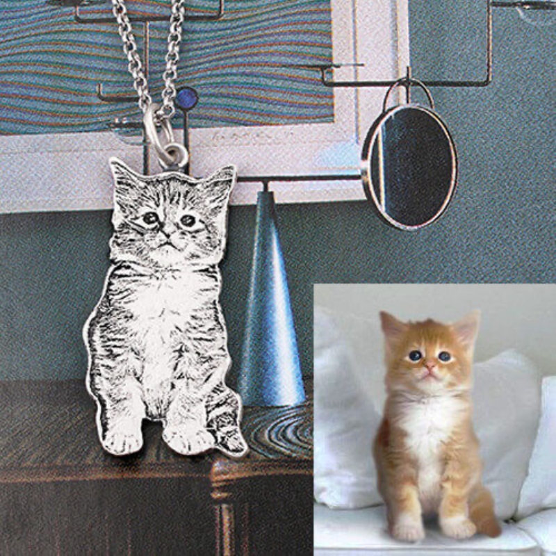 Handcrafted Custom Necklace – Create a Personalized Pendant with Your Photo, Pet, Name, Fingerprint, or Special Message