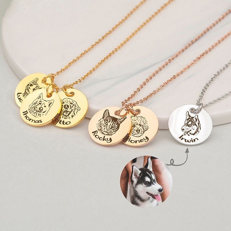 Handcrafted Custom Necklace – Create a Personalized Pendant with Your Photo, Pet, Name, Fingerprint, or Special Message