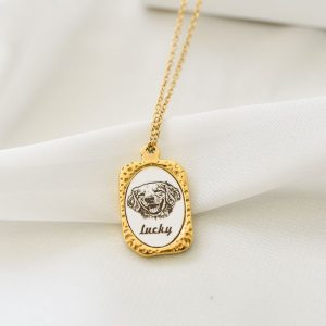 Handcrafted Custom Necklace in Stainless Steel – Engrave Your Pet, Photo or Message
