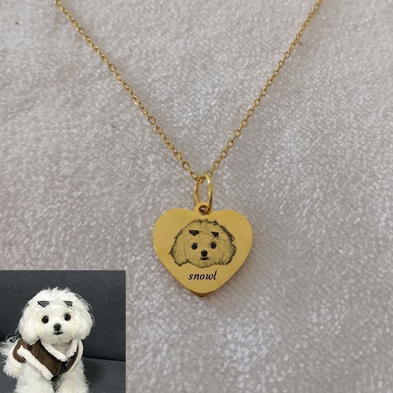 Handcrafted Custom Necklace – Create a Personalized Pendant with Your Photo, Pet, Name, Fingerprint, or Special Message