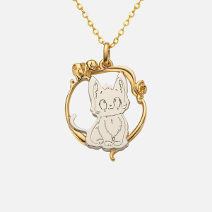 For Pet Lovers – Custom 18K Gold Necklace