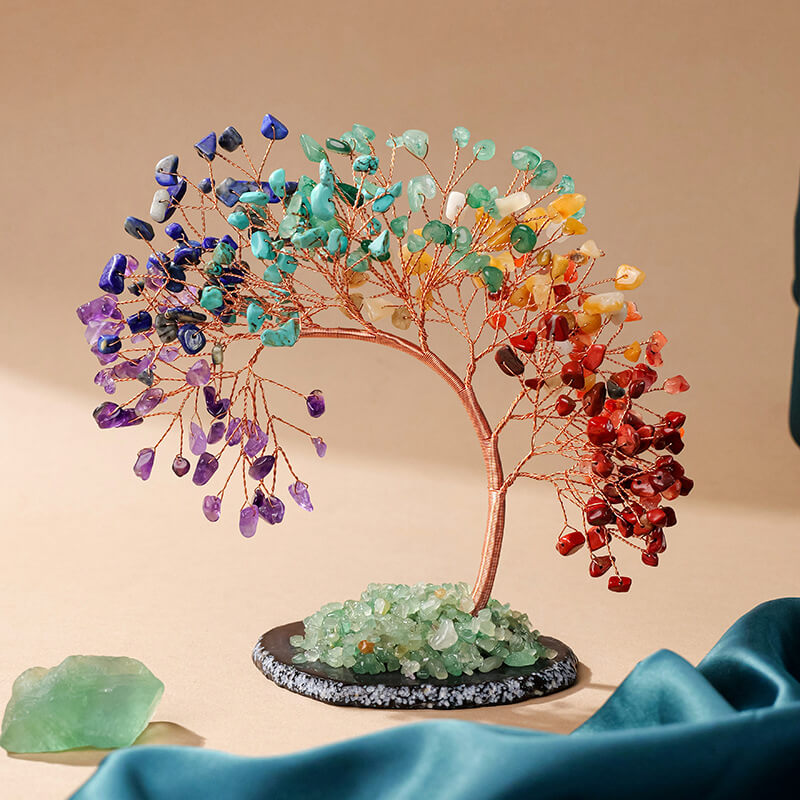 Rainbow Phoenix Tail Crystal Tree