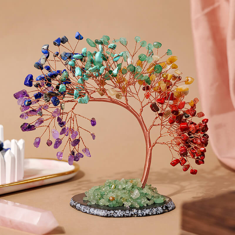 Rainbow Phoenix Tail Crystal Tree