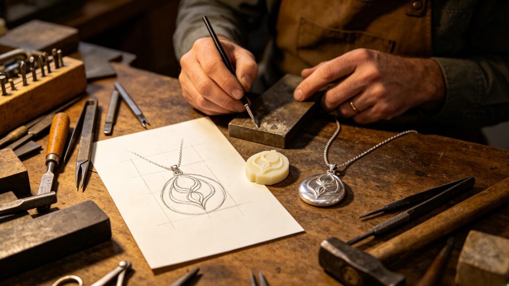 Custom Silver Pendant Design: From Idea to Finished Piece