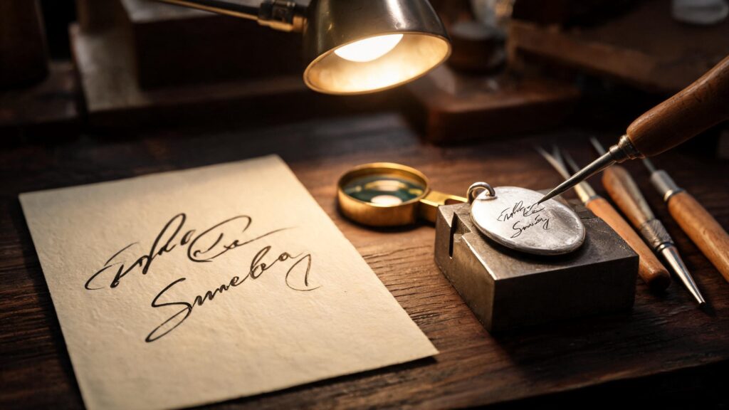 How to Prepare Your Handwriting for Silver Jewelry Engraving